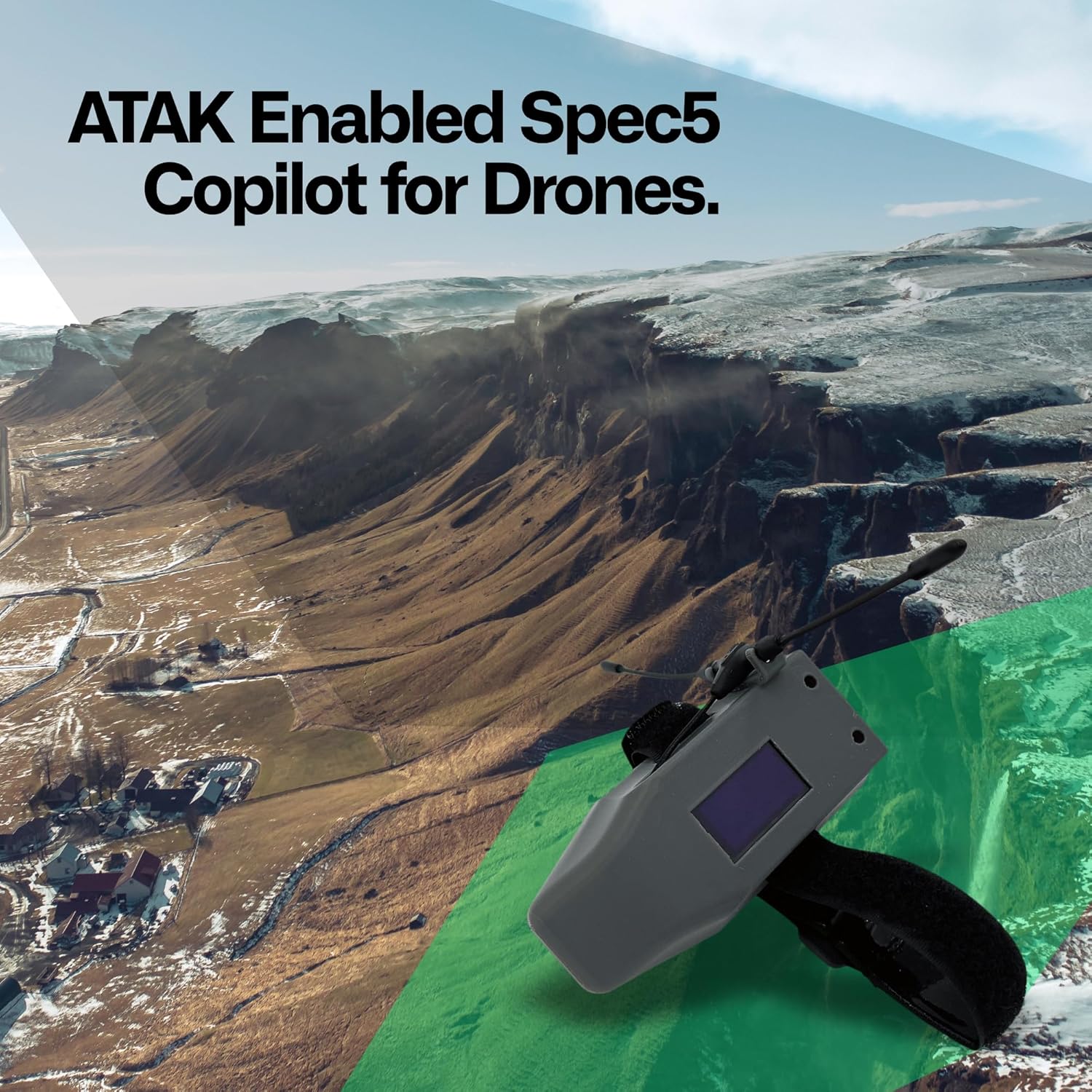 ATAK Enabled S5 Copilot for Drones LoRa Off-Grid Mesh Communicator Meshtastic Flashed Signal Booster & Range Extender from Spec5, Gray