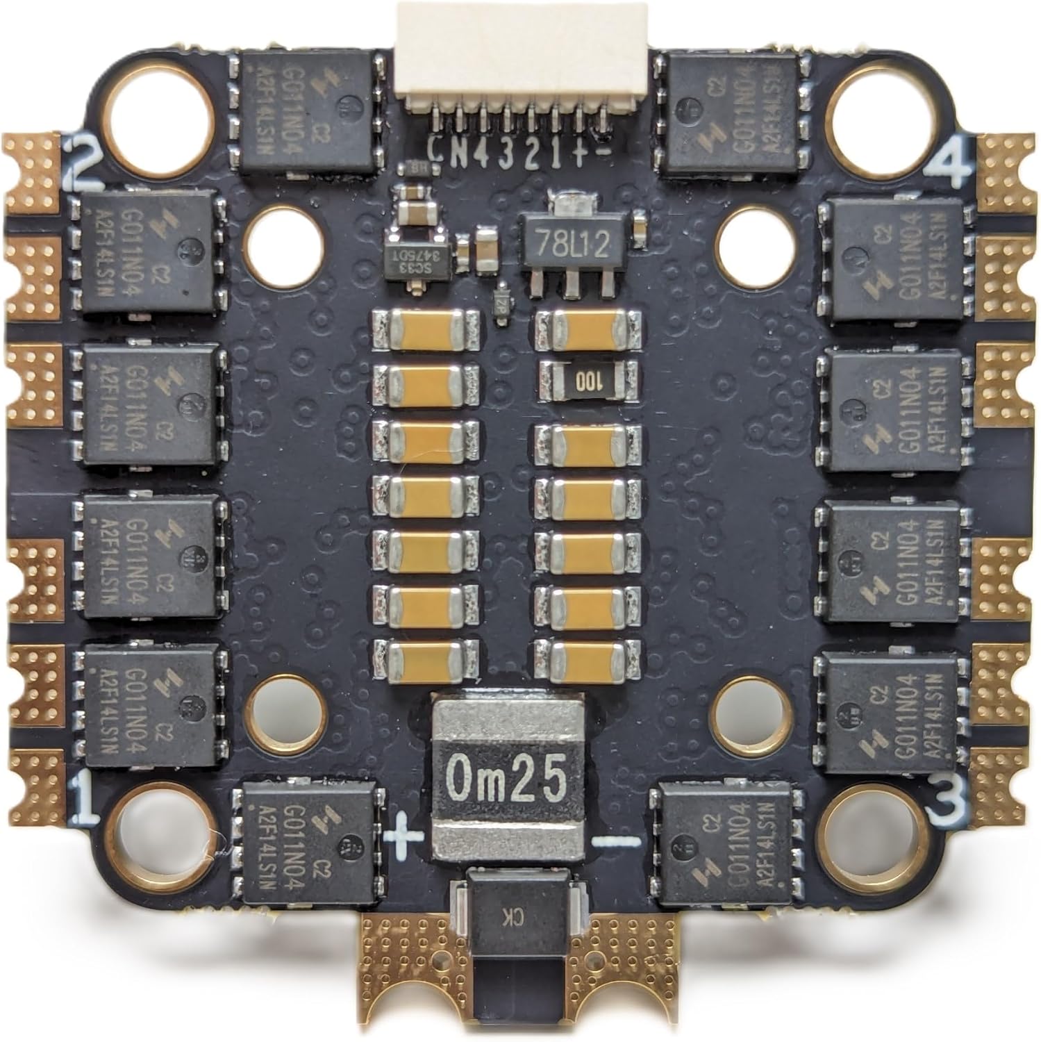 4 in 1 ESC 50A 2-6s Mico Air Electronic Speed Controller Bluejay Firmware with Double Hole Spacing for FPV RC Drone