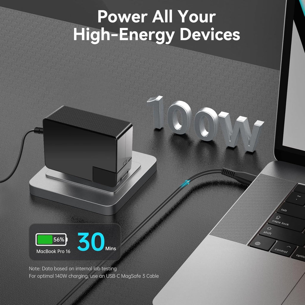 TAIFU 100W USB-C Battery Charger for DJI/Specta Mini/Air 3/Mavic 4 Pro/Mavic 3/Avata/Neo/Classic/Cine/Rnterprose/Flip Series Drone, RC/RC2/RC Pro 2/N1/N2/N3/RC Pro/RC Plus Controller, Goggles 2
