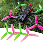 16pcs Fpv Drone Props Propeller: HQProp Ethix S3 Watermelon 5x3.1x3 Tri-Blade 5 Inch Props for 4S 6S FPV Freestyle Racing,8xCW 8xCCW