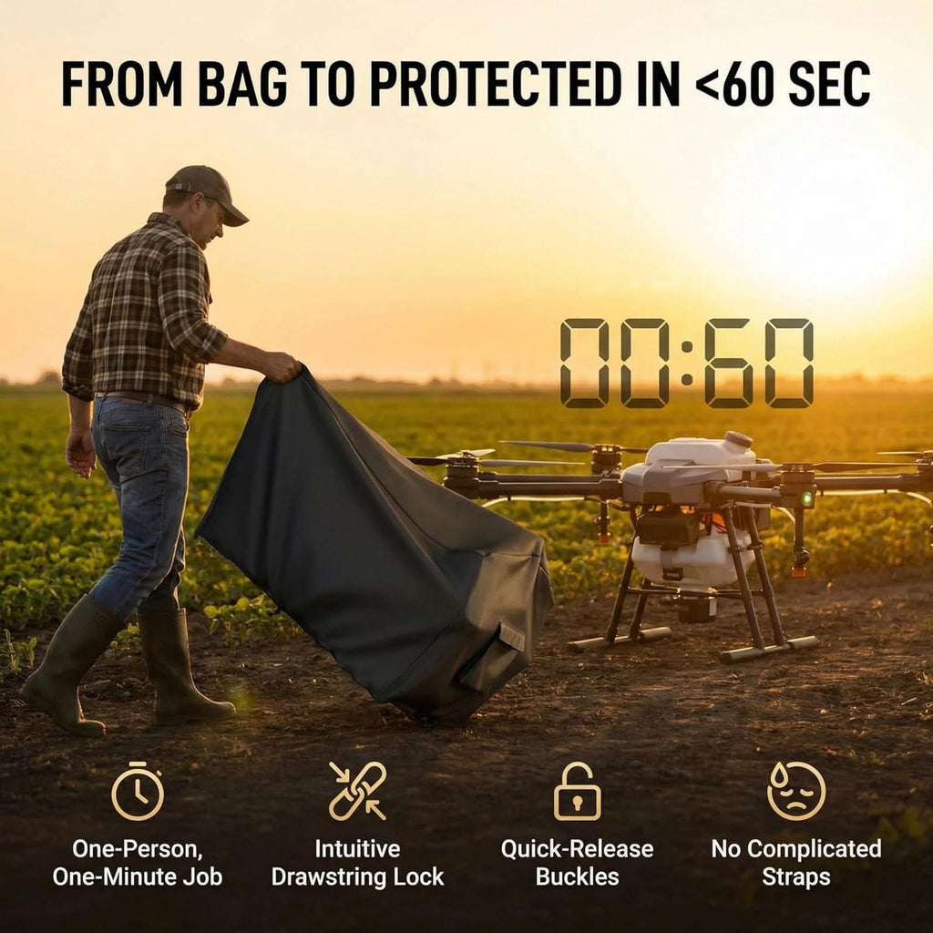 Agricultural Drone Cover,Dimensions: 48L ¡Á 36W ¡Á 36H In,Compatible With DJI T25P, T55, T70, T100S,FlyCart30 Series Agricultural Drones,Heavy-Duty Outdoor Dustproof and Waterproof Cover
