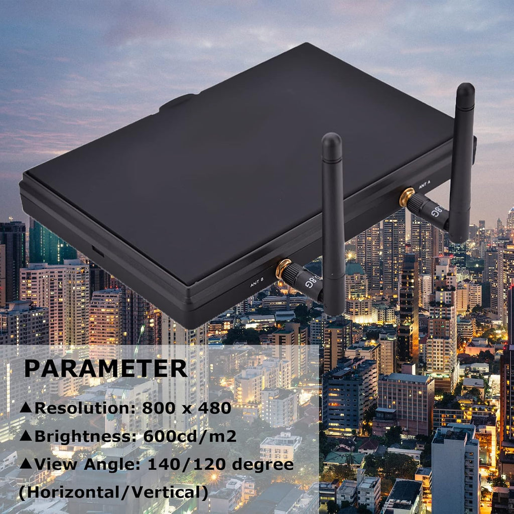 FPV Receiver Monitor,5.8GHz 40Channels 7Inch LCD Screen Receiver Monitor for FPV Drone Quadcopter,Effective Accessory for FPV Drone, for Outdoor use
