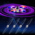 Mini 4/3 Propellers LED Lights Replacement Prop Blades Low Noise Accessories for DJI Mini 3/4 Fly More Combo Plus Drone (2 Pairs)