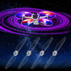 Mini 4/3 Propellers LED Lights Replacement Prop Blades Low Noise Accessories for DJI Mini 3/4 Fly More Combo Plus Drone (2 Pairs)