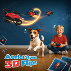 Veeniix V995 Red Mini Drone for Kids and Beginners,Indoor RC Quadcopter Plane with 3D Flips, 360¡ã Rotation, Circle Fly, Auto Hover, Headless Mode, 21Mins 3 Batteries, Gift for Boys and Girls