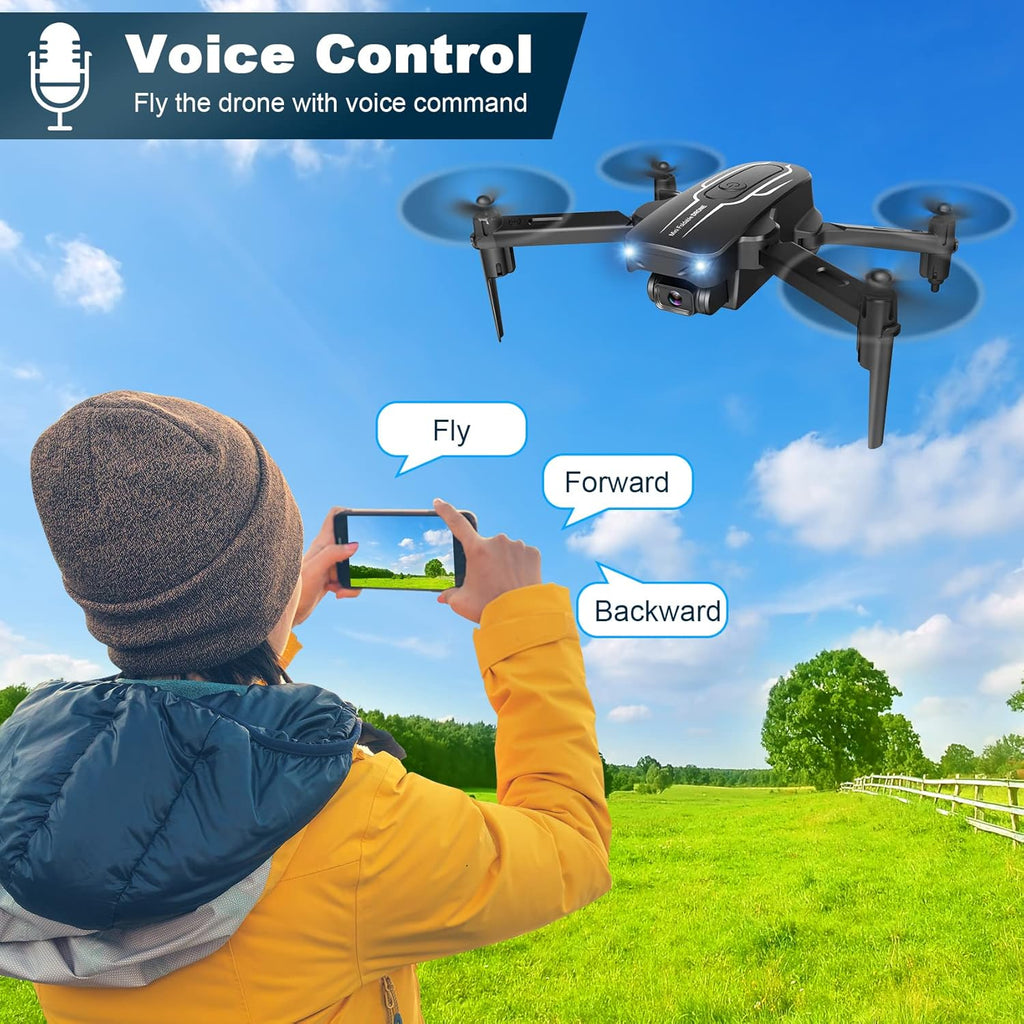 Mini Drone with Camera for Adults Kids - 1080P HD FPV Camera Drones with 90¡ã Adjustable Lens, Gestures Selfie, One Key Start, 360¡ã Flips, Toys Gifts RC Quadcopter for Boys Girls with 2 Batteries