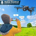 Mini Drone with Camera for Adults Kids - 1080P HD FPV Camera Drones with 90¡ã Adjustable Lens, Gestures Selfie, One Key Start, 360¡ã Flips, Toys Gifts RC Quadcopter for Boys Girls with 2 Batteries