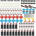 18 Set DC Motors Kit, Mini Electric Hobby Motor 3V -12V 25000 RPM Strong Magnetic with Shaft Propeller, 2 x AA Battery Holder,9V Battery Clip Connector,Plastic Wheels for DIY Science Projects