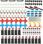 18 Set DC Motors Kit, Mini Electric Hobby Motor 3V -12V 25000 RPM Strong Magnetic with Shaft Propeller, 2 x AA Battery Holder,9V Battery Clip Connector,Plastic Wheels for DIY Science Projects