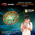 Force1 Scoot Skeet Mini Drone Electronic Shooting Game for Kids (Drone Only)- Hand Drones for Kids Compatible with Scoot Skeet LED Blaster, Electronic Target Game Indoor Flying Ball Drone Toy (Orange)