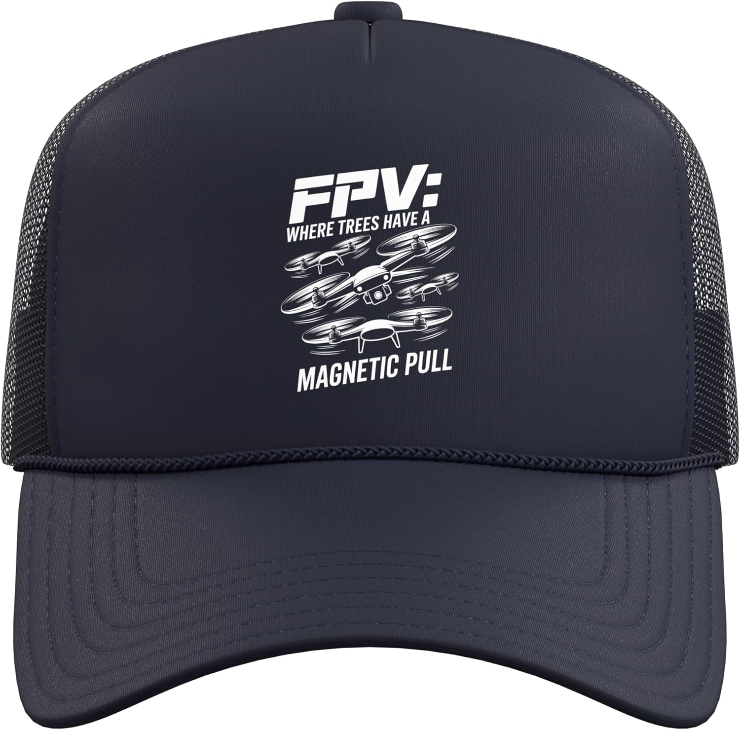 FPV: Where Trees Have A Magnetic Pull Trucker Hat with Adjustable Mesh Back