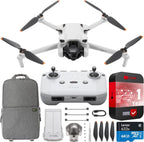 DJI Mini 3 Camera Drone Quadcopter with RC-N1 Remote Controller (No Screen), 4K Video, 38min Flight Time, True Vertical Shooting, Intelligent Features Bundle with Deco Gear Backpack + Accessories