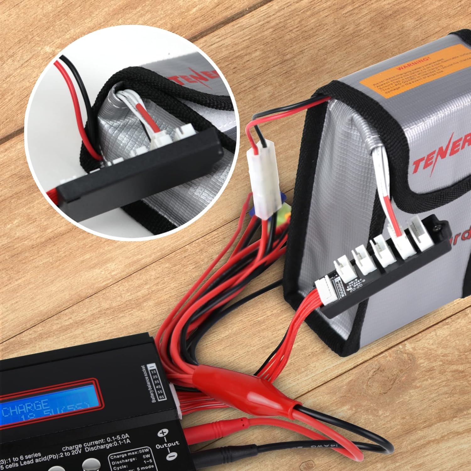 Tenergy 2 Pack, Fire Retardant Lipo Bags, Battery Bags for Charging and Storage, 5.5x3.5x2 inches Each