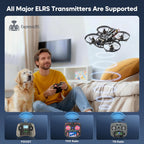 R8 ELRS Brushless Whoop Quadcopter, Ultralight 1S 80mm Micro FPV Drone BNF with 6 Port Battery Charger,2 Batteries Fly12 Mins for FPV Freestyle Racing Indoor Outdoor,FOV160¡ã,Matrix G4 5IN1 FC,0802 20000KV Motor