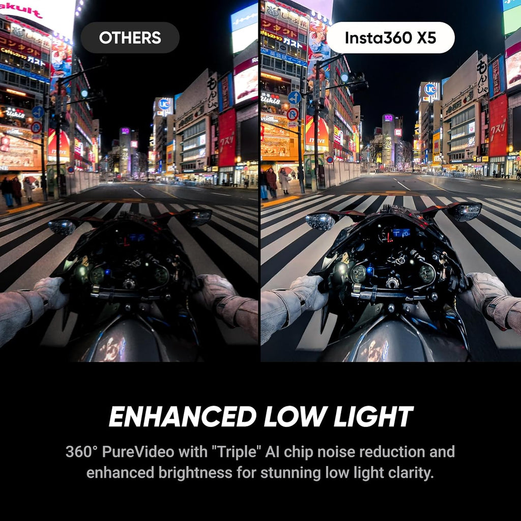 Insta360 X5 No Drone Bundle - Waterproof 8K 360¡ã Action Camera, Invisible Selfie Stick Effect, Leading Low Light, Rugged & Replaceable Lens, 3-Hour Battery, Clear Audio, Stabilization