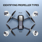 Ruko U11MINI / U11MINI 4K Drone Propellers, 4 Replacement Rotor Blades, Durable & Lightweight Spare Props, Easy to Install (Black)