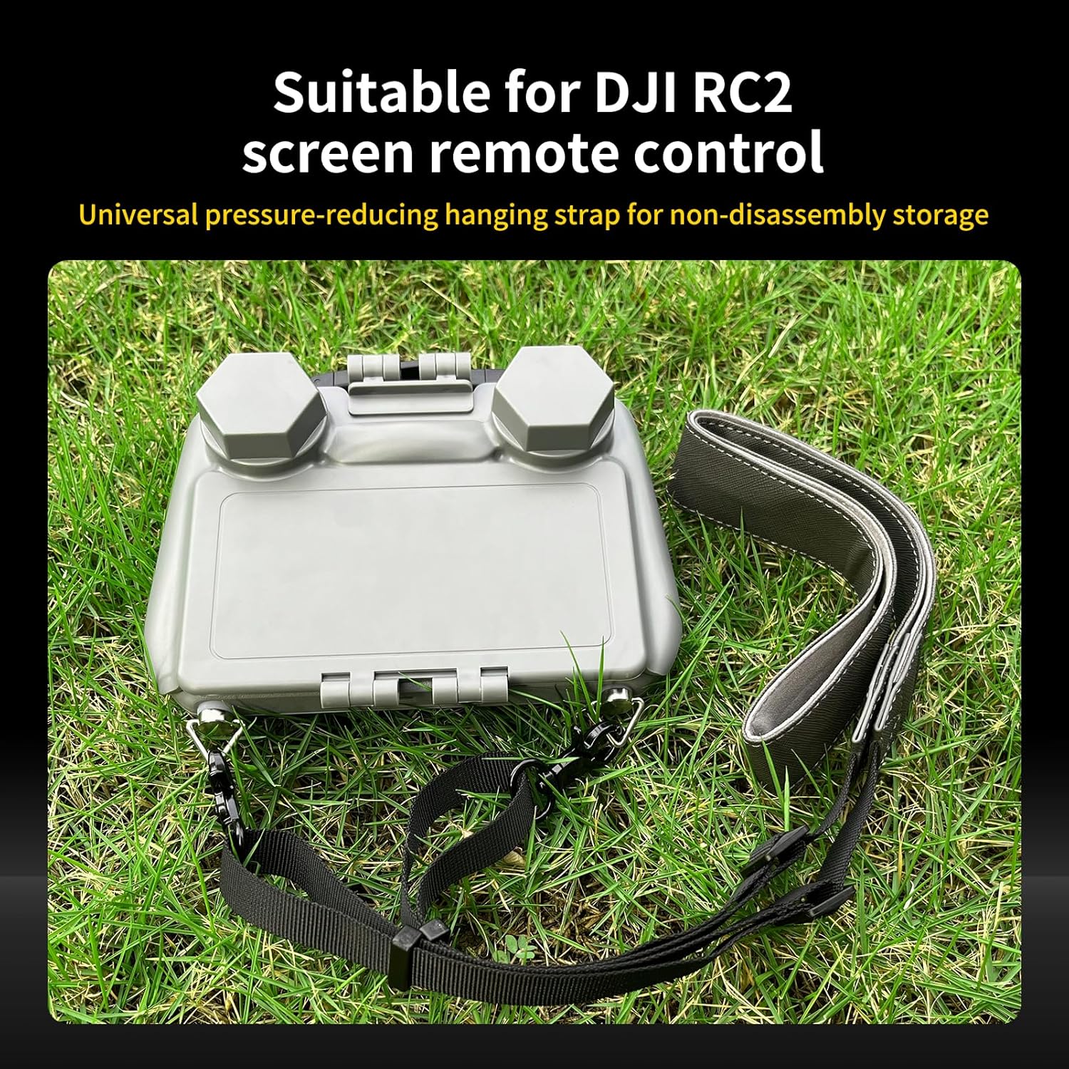 2piece Sun Hood Kit for DJI Mini 4 Pro/Flip/Air 3S/Air 3/RC 2 Controller Accessories - RC 2 Sun Shade Cover & RC 2 Neck Lanyard Bundle Grey