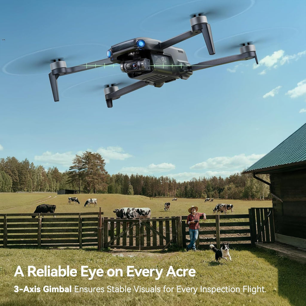 Ruko U11MINI 4K (RC3), Professional 8K Drone with 5.5 Touchcreen, Drones with camera for Adults 4K Video, 3-Axis Gimbal, 20000ft FPV Transmission, Under 249g FAA Exempt, Beginner (64-Min Flight)