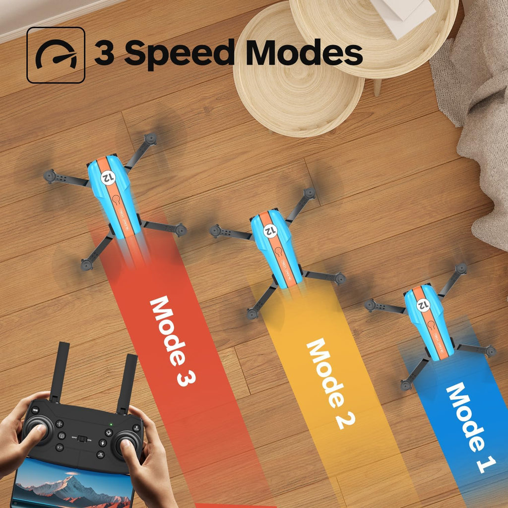 Drone with Camera for Adults, Foldable 2.4GHz FPV Drone for Beginner and Adults,26 Mins Flight Time, RC Quadcopter Toys Gift, Altitude Hold, 2 Batteries