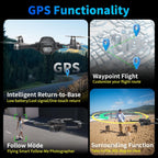 Drones with Camera for Adults 4K, GPS Drone with 4.5¡± LCD Screen Controller Follow Me Auto Return 5G Long Range Transmission Foldable FPV Drone for Beginners Under 249g