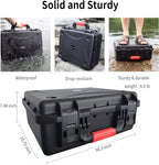 FPVtosky Professional Hard Case for DJI FPV [Case Only] - DJI FPV Drone Carrying Case Accessories - Fits 6 Batteries - Keep Props On, Black, Red, L, Compact