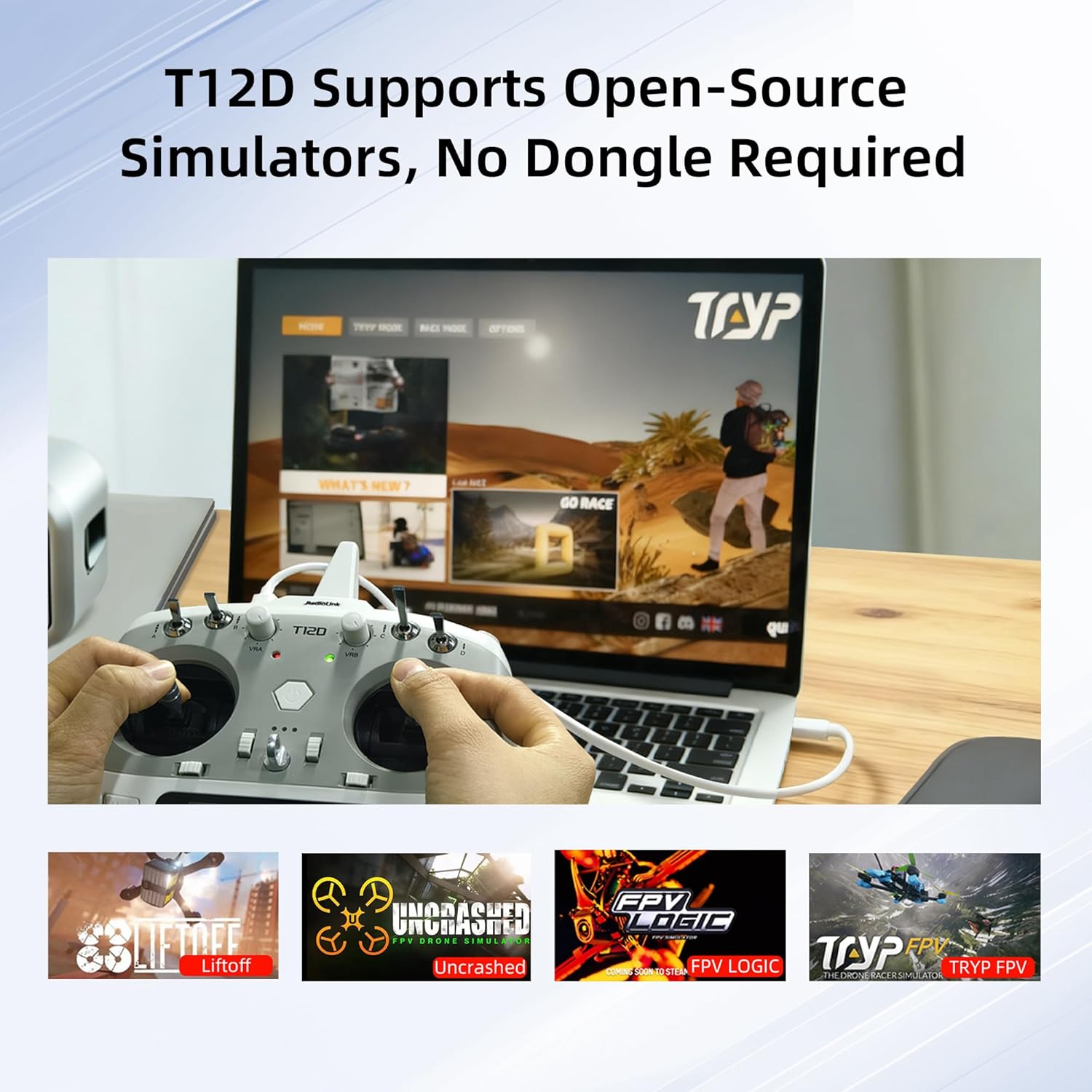 Radiolink T12D V2 12 Channels RC Transmitter & R12F Receiver, Supports Micro ELRS Module, Long Range Remote Controller for FPV Drone Airplane Car Boat (Mode 2)