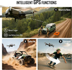GPS Drone with 4K Camera for Adults, FPV RC Quadcopter, 90-min Flight Time, Auto Return, GPS Follow, Circle Fly, 5-inch LCD Tablet Screen, Brushless Motor, Lightweight Foldable Drone for Beginners