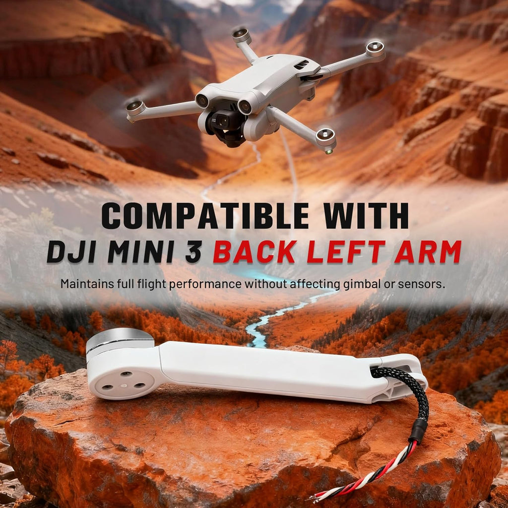Mini 3 Drone Motor Arm Assembly Replacement Back Left Arm, Compatible with DJI Mini 3 Spare Parts