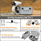 DJI Flip Accessories Bundle, Includes Standard Controller Carry Case, Landing Gear Extension & Propeller Guards for DJI Flip Drone, 3-in-1 Essential Protective Combo