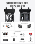Portable Hard Case for Antigravity A1 Drone Accessories IP67 Waterproof, Compact Lightweight Hard Carrying Protective Box Fits Antigravity A1 Standard Bundle/ Explorer Bundle (Case & Foam Only)