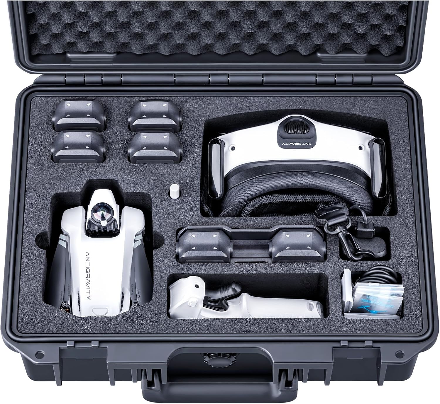 Lykus Titan AA100 Waterproof Hard Case for Antigravity A1 Drone Bundles, Support up to 7 batteries [CASE ONLY]