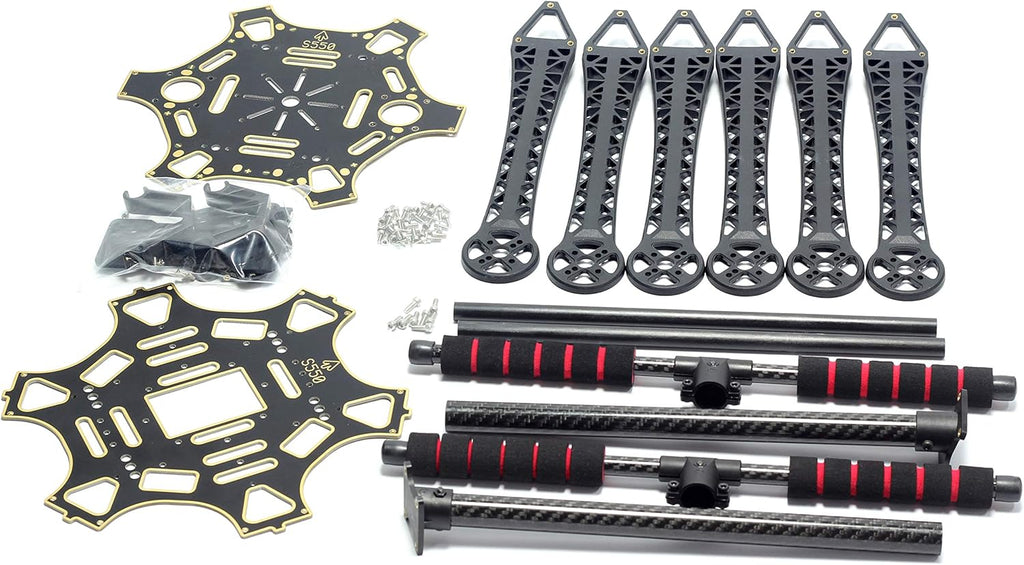 S550 Hexacopter Frame Kit 6-Axis Drone Flame with Carbon Fiber Landing Gear