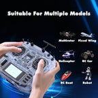Radiomaster Boxer ELRS 2.4GHz 16CH Hall Gimbals Radio Controller with Carrying Case for Fixed-Wing Aircraft/RC Helicopters/FPV Drones/RC cars/Boats, Mode 2 (Transparent White)