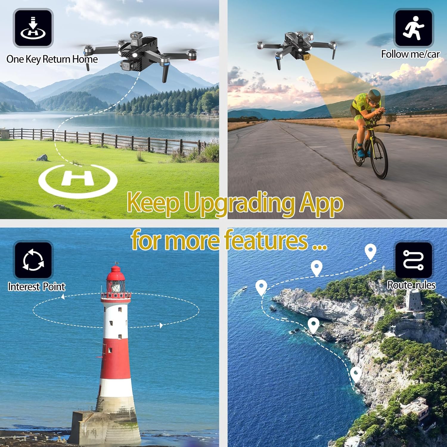Bingchat 2026Upgraded Tablet Remote Professional Drones with Camera for Adults 4K HD, 360¡ãObstacle Avoidance, Anti-shake 3 Axis Gimbal, Payload Release, Up to 5 Miles Range, 84 Minutes Two Batteries, High Wind Resistance, Rainproof, Time-lapse, Follow Me