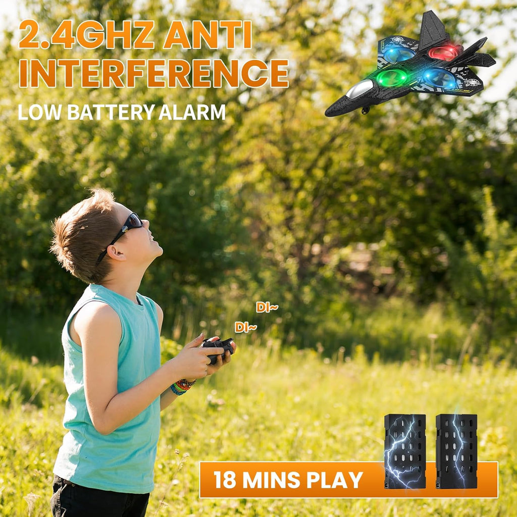 RC Plane 2.4GHz Remote Control Plane L0712 Drone Quadcopter Hovering with Auto Hovering Fighter Aircraft RC Airplane RTF for Beginner, Kids and Adults,3D Flip Airplane Toy