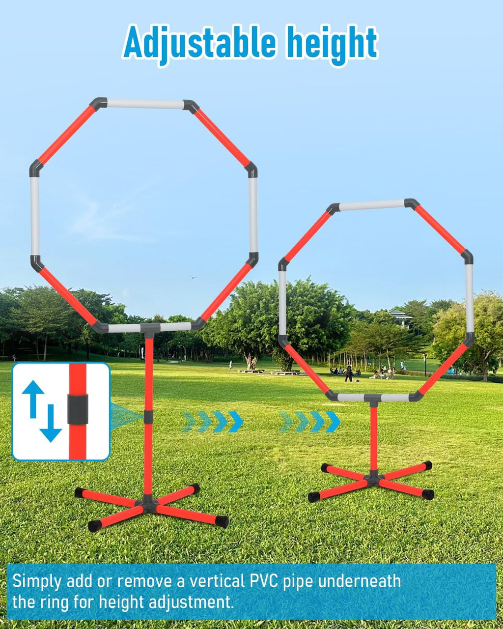 Drone Obstacle Course Kit, Includes 3 Different Hoop Sizes, Professional RC FPV Racing Training Set for Kids & Adults, Portable Game Loop Gate System with Separate Storage Bag