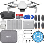 DJI Mini SE Fly More Combo - Drone Quadcopter with 3-Axis Gimbal, 2.7K Camera, GPS, 30 Mins Flight Time + 64GB Memory Card, Landing Pad + Pilot Bundle (Renewed)