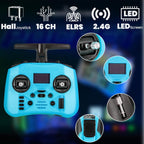 Radiomaster Pocket ELRS Remote Controller Portable Hall Gimbal EdgeTX 2.10.5 Transmitter with LED Light for FPV Drone/RC Helicopter&Car Boats&Multirotor (Battery Not Included)