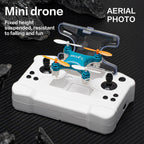Drone Mini Remote Control Aircraft New Children's Toy Micro Aircraft Fixed Height Quadcopter Electronic Gadget (Blue)