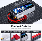Zeee 3S LiPo Battery 2200mAh 11.1V 35C Soft Case Battery with T Connector for RC Airplane RC Quadcopter Helicopter Drone FPV (2 Pack)
