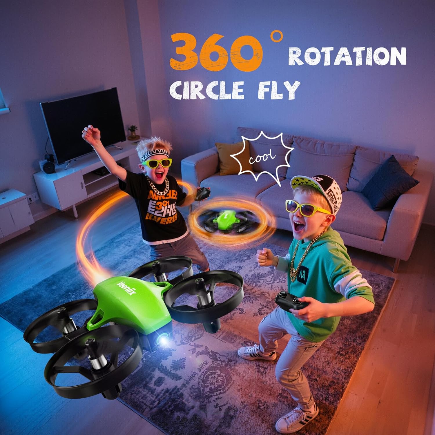 V995 Mini Drone for Kids and Beginners, Indoor Outdoor Quadcopter Plane for Boys Girls with 3D Flips,360¡ã Rotation,Circle Fly,Auto Hover, Headless Mode and 3 Batteries,Gift for Boys and Girls