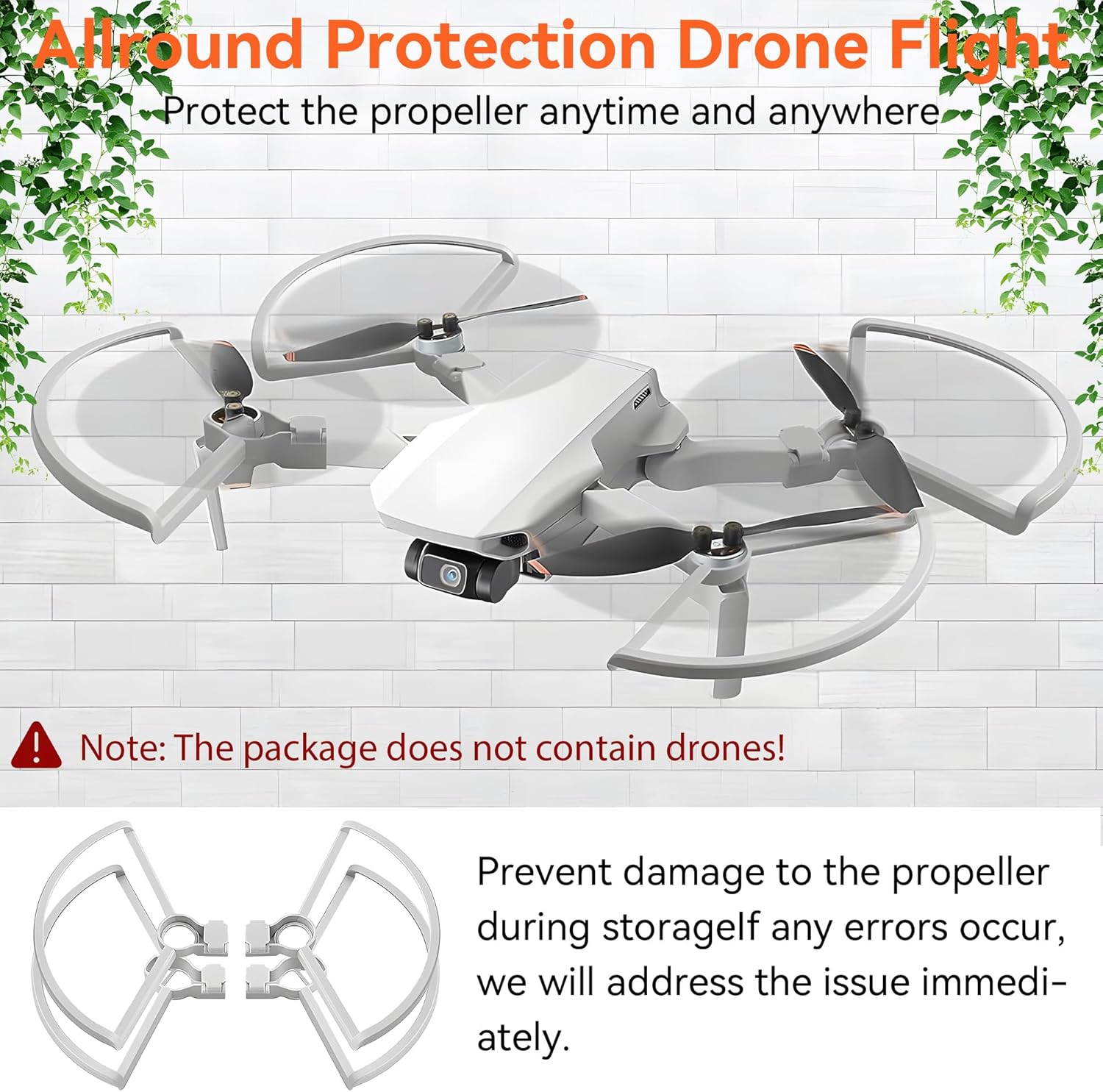 Mini 4K/Mini 2 SE/Mini SE Propellers: with Propeller Guard Landing Gear Leg Extension Propellers Holder Gimbal Cover Total 24 Pcs for DJI Mini 2 Series Drone Accessories Set