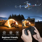 Drones with Camera for Adults 4K Brushless Motor Drone for Kids Beginners, FPV Foldable RC Quadcopter with Propeller Guards, 2 Batteries, 1500mAh, 130¡ã Lens, WiFi, Voice Control, Gesture Photography, Gift Toys for Men Boys