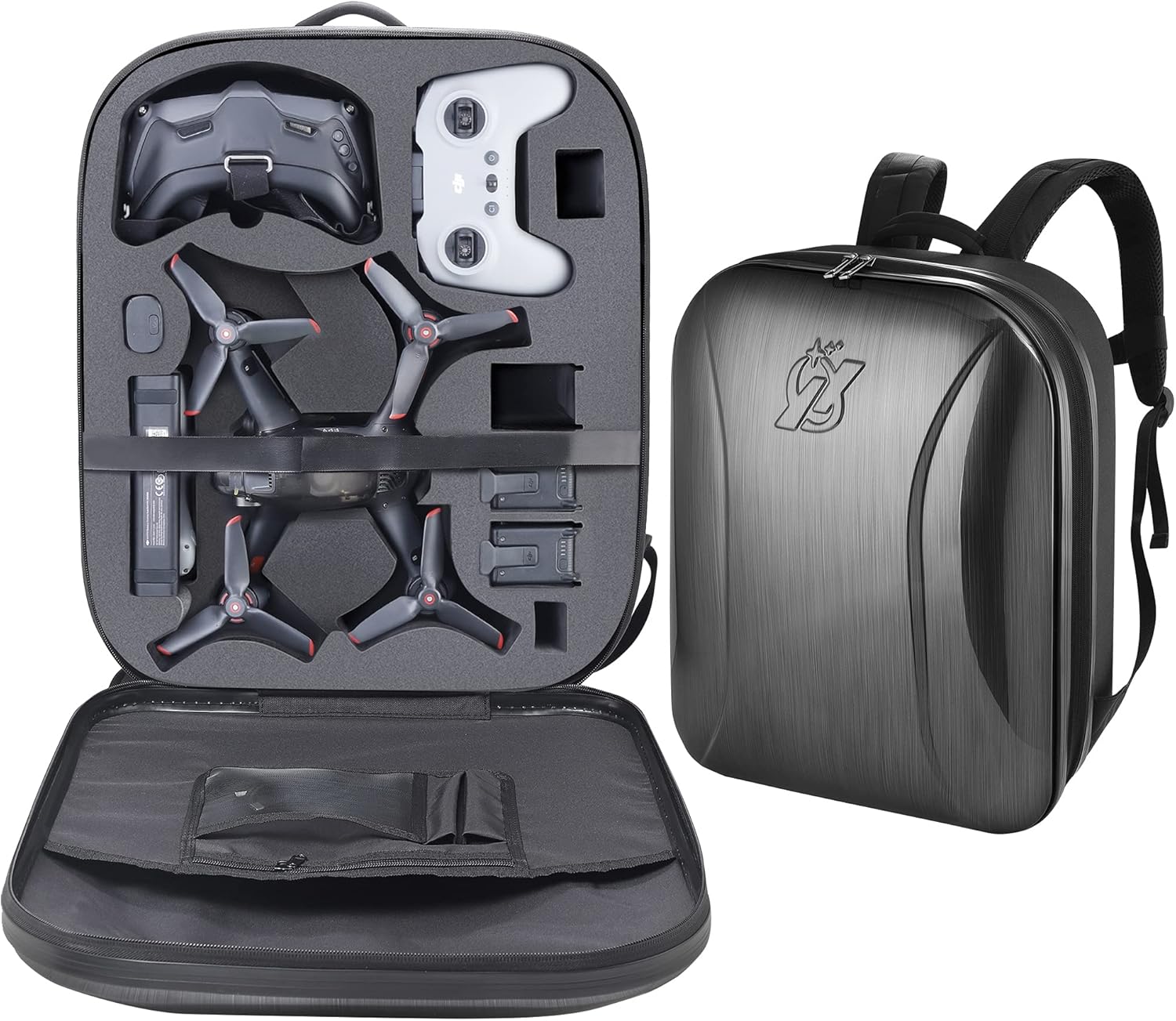 Professional Hard Case for DJI FPV Combo Drone, Waterproof Shockproof Backpack Bag for DJI FPV Explorer Fly More Kit Drone, Goggles V2/ Goggles Integra (FPV Drone Backpack)