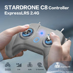 C8 ELRS V3 RC Radio Transmitter with Nano Receiver CR8 for FPV Drones/Tiny Whoop/Fixed Wing,FPV Drone Simulator Controller for Beginner,Mode 2 (C8 ELRS Controller & Receiver)