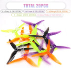 20pcs FPV Drone Props Propeller: Gemfan Hurricane 51433 3-Blades 5.1x3.5 PC Props Compatible 2206-2306 Brushless Motor for RC Quadcopter FPV Racing/Freestyle Drone