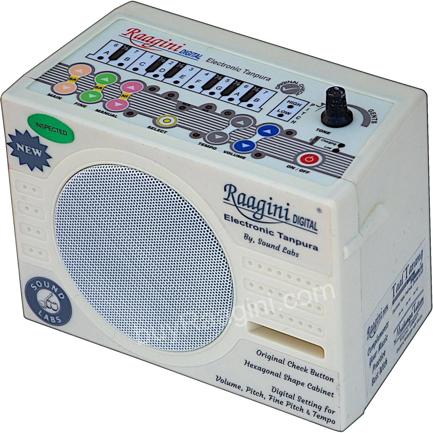 Raagini Digital Electronic Tanpura by Sound Labs - Tambura (PDI-DG)