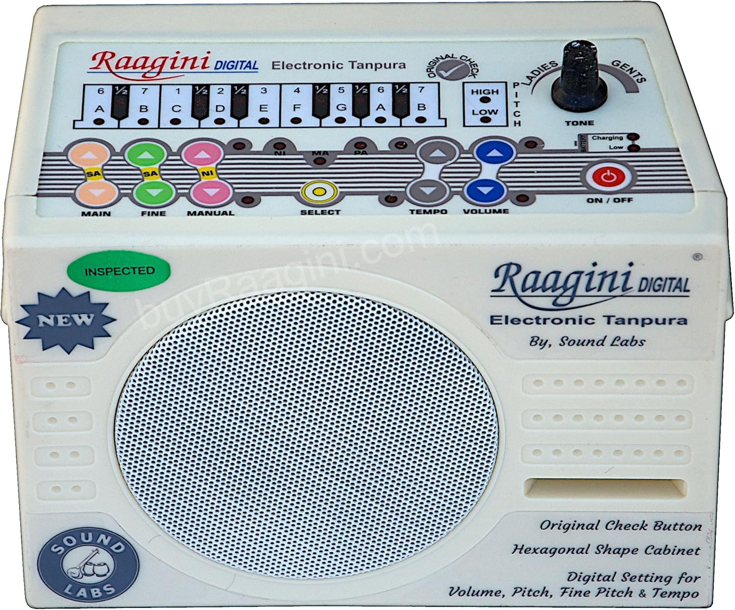 Raagini Digital Electronic Tanpura by Sound Labs - Tambura (PDI-DG)