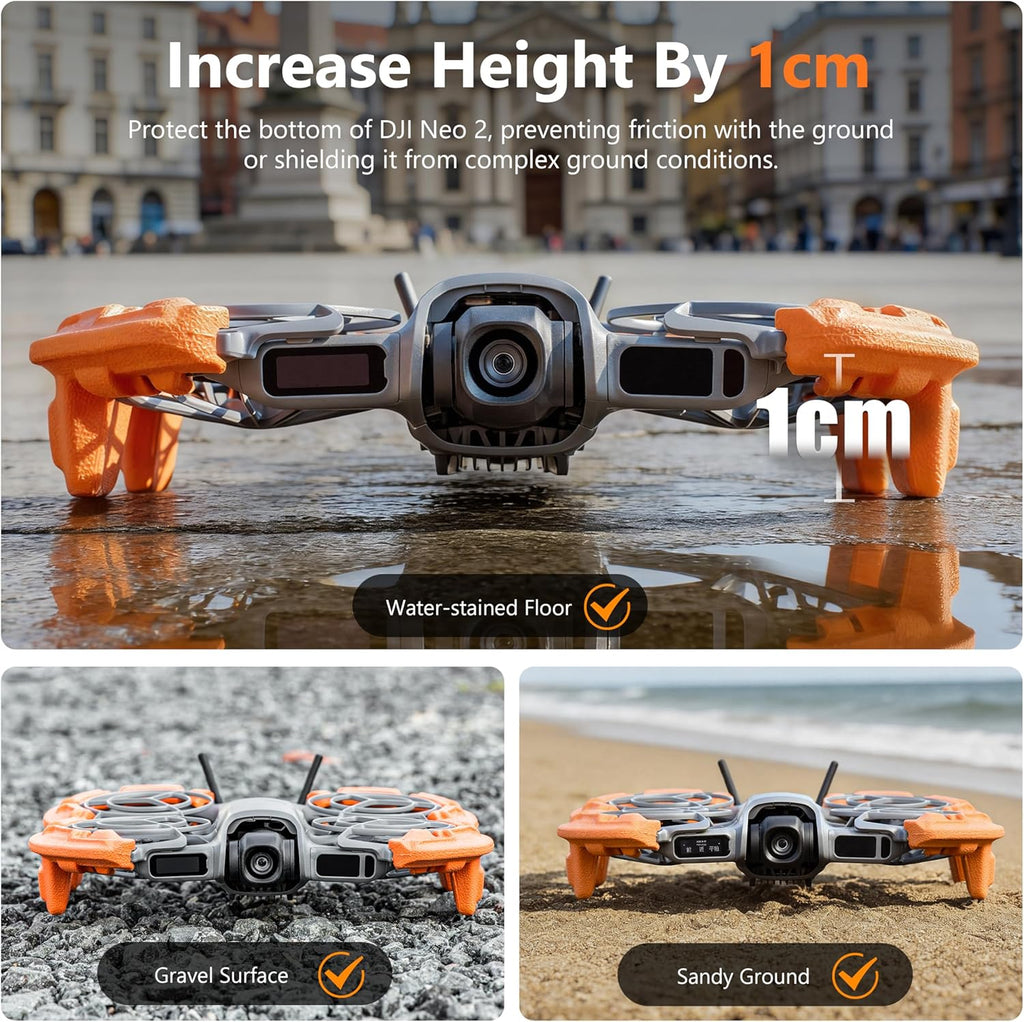 STARTRC Propeller Guard for DJI Neo 2 Accessories, Anti-Collision Height Increasing Protective Cover for DJI Neo 2 Drone (Orange)