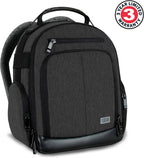 USA Gear Compact Drone Backpack - RC Quadcopter Drone Case Fits DJI Mini 4K, DJI Mini 3, AVIALOGIC, Controller & more Compact Quadcopters - Customizable Interior, Weather Resistant Exterior (Black)